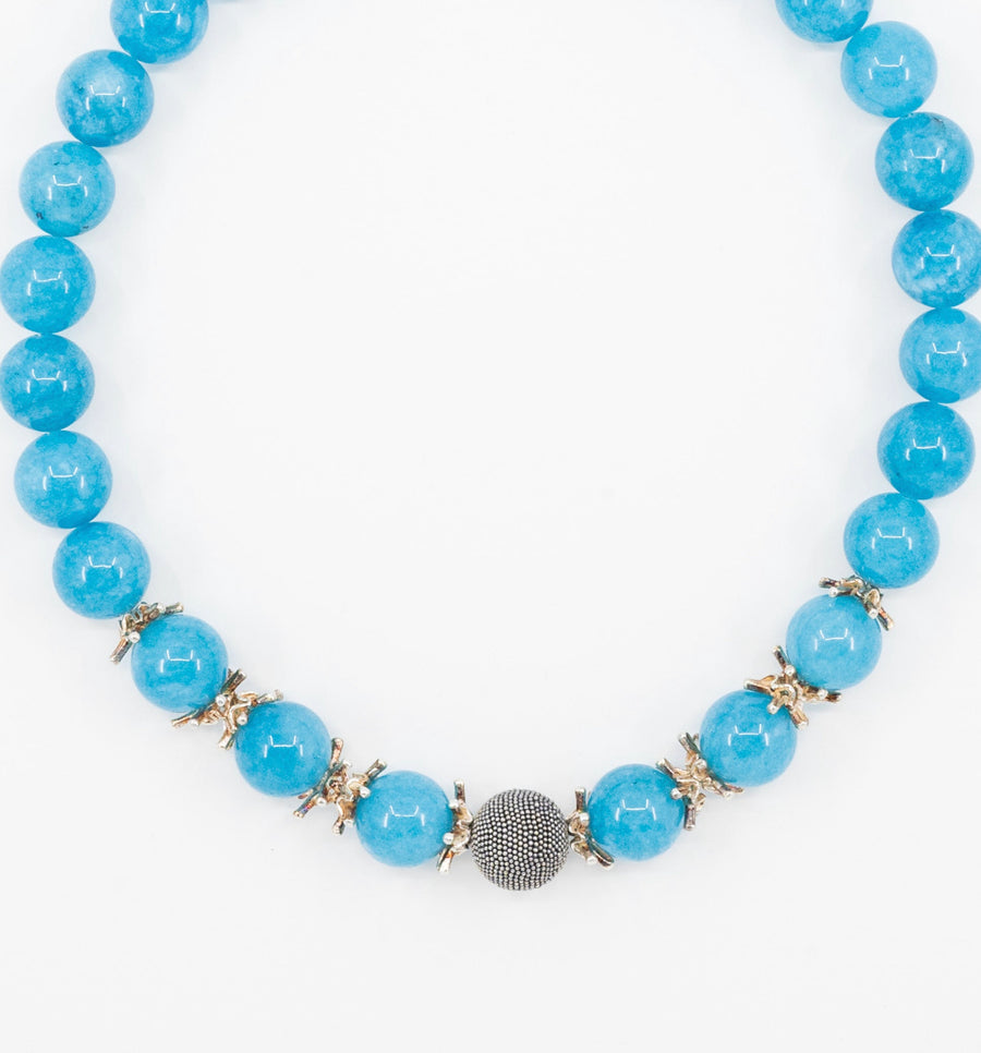 Natural Aquamarine Quartz Necklace